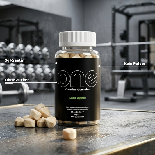 ONE Kreatin Gummies – 3000mg Kreatin Monohydrat – Muskelaufbau & Kraft – 90 Stück