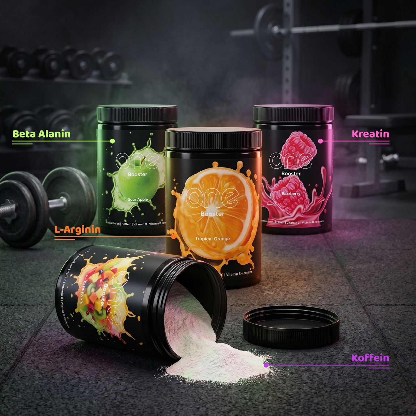 ONE Pre-Workout Booster – Fokus & Energie – 520g Dose (80 Portionen)